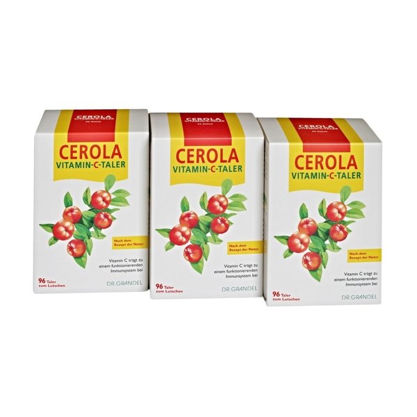 Cerola Vitamin C Taler 96 Stück Dr. Grandel 3er Paket