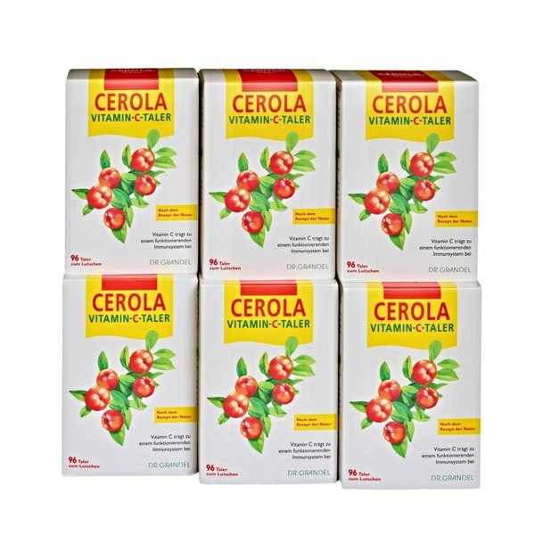 Cerola Vitamin C Taler 96 Stück Dr. Grandel 6er Paket