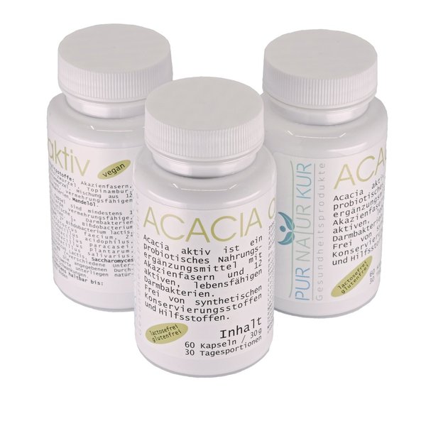 Acacia aktiv 3 Monats-Kur / 3x60 Kapseln / 3x30 g
